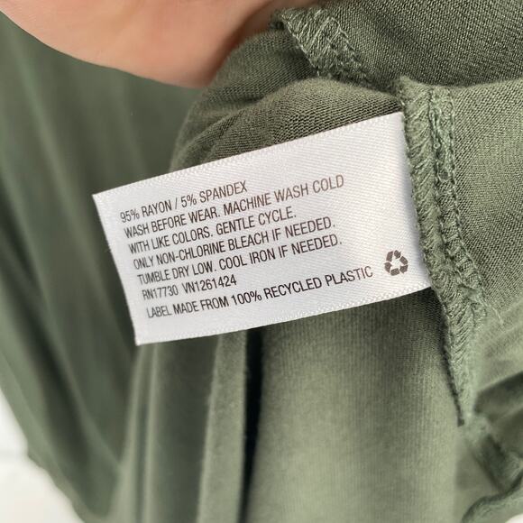 Art Class Green Stretch Skater Cross Front Knee Sheath Dress Girl's XL 14/16 - Picture 4 of 8